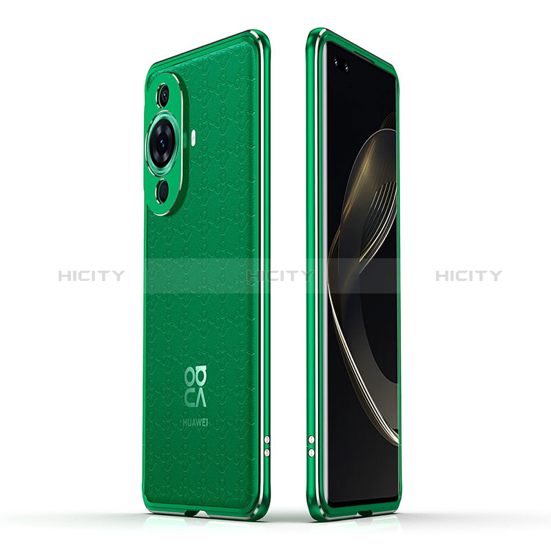 Coque Bumper Luxe Aluminum Metal Etui JZ1 pour Huawei Nova 11 Pro Vert Plus