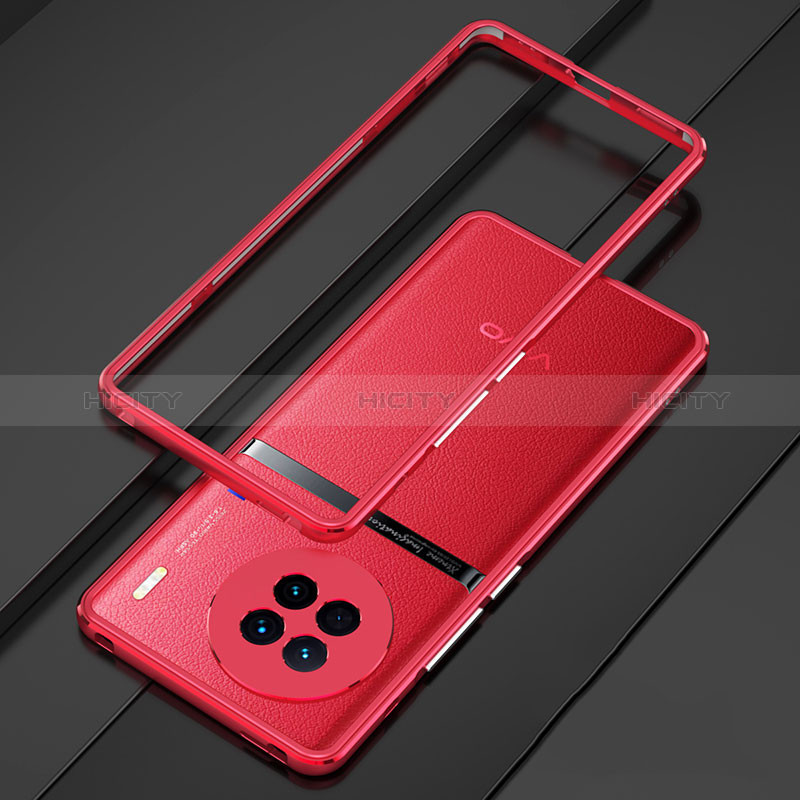 Coque Bumper Luxe Aluminum Metal Etui JZ1 pour Vivo X90 5G Rouge Plus