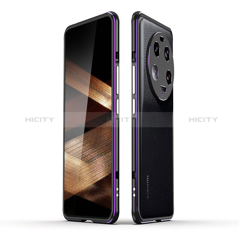 Coque Bumper Luxe Aluminum Metal Etui JZ1 pour Xiaomi Mi 13 Ultra 5G Violet Plus