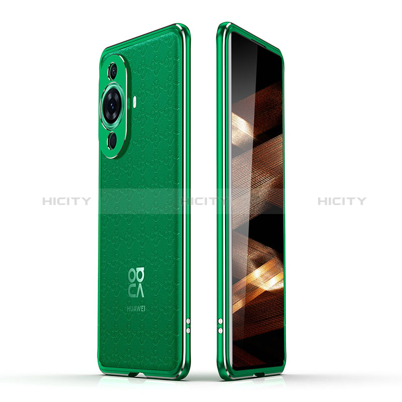 Coque Bumper Luxe Aluminum Metal Etui JZ2 pour Huawei Nova 11 Pro Vert Plus