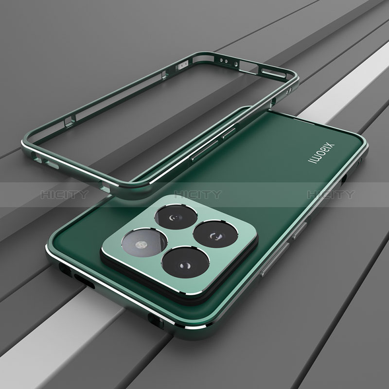 Coque Bumper Luxe Aluminum Metal Etui JZ2 pour Xiaomi Mi 14 5G Vert Plus