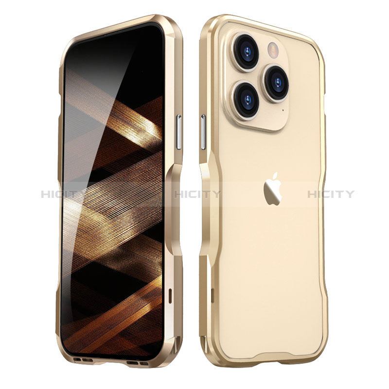 Coque Bumper Luxe Aluminum Metal Etui LF2 pour Apple iPhone 14 Pro Max Plus