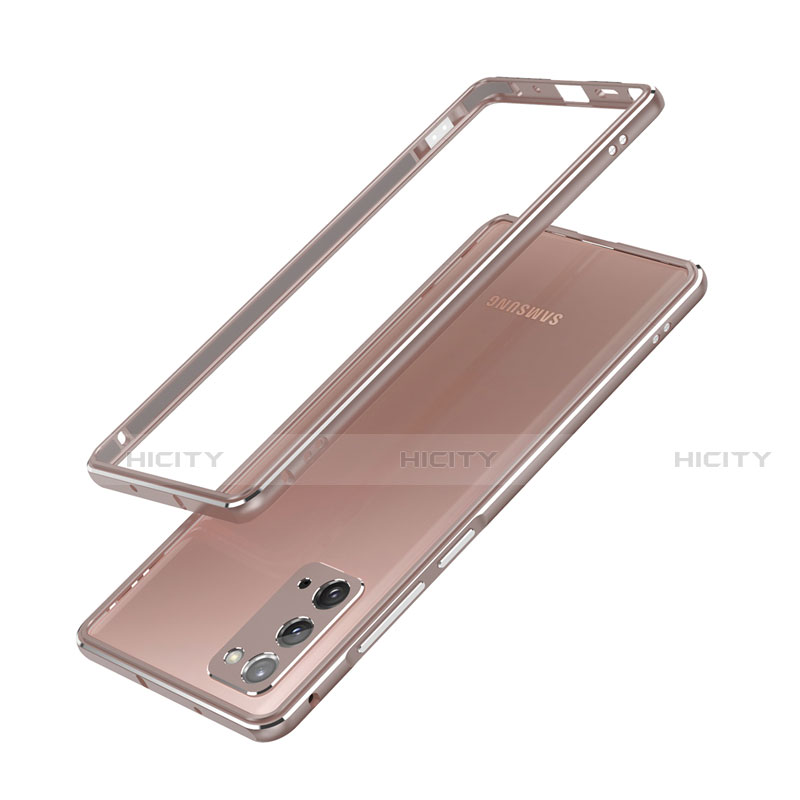 Coque Bumper Luxe Aluminum Metal Etui N03 pour Samsung Galaxy Note 20 5G Bronze Plus