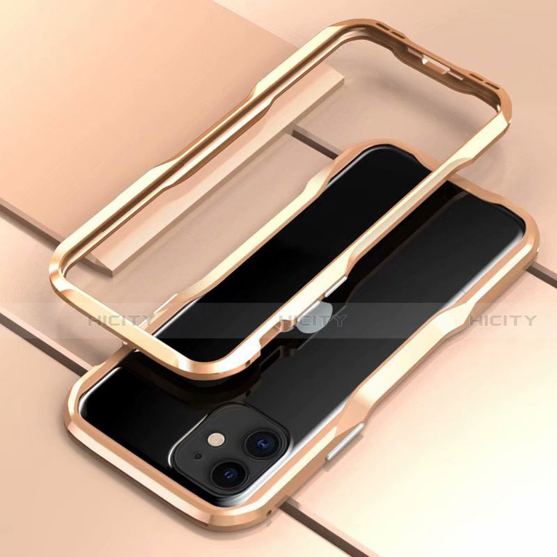 Coque Bumper Luxe Aluminum Metal Etui pour Apple iPhone 11 Or Plus