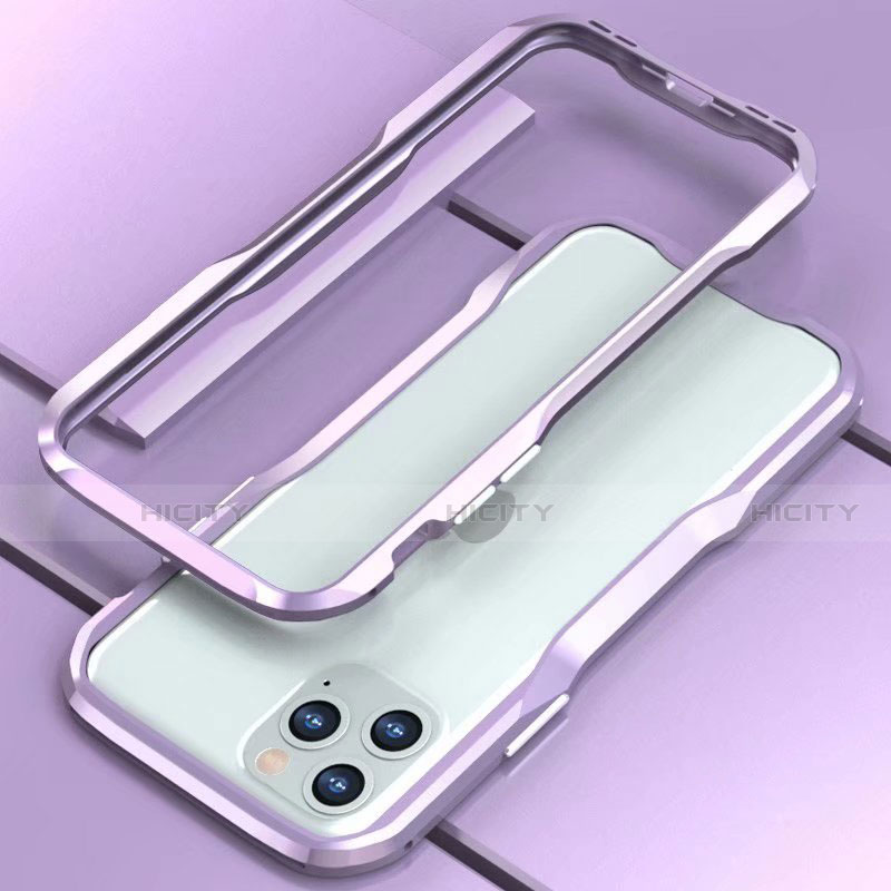 Coque Bumper Luxe Aluminum Metal Etui pour Apple iPhone 11 Pro Max Violet Plus