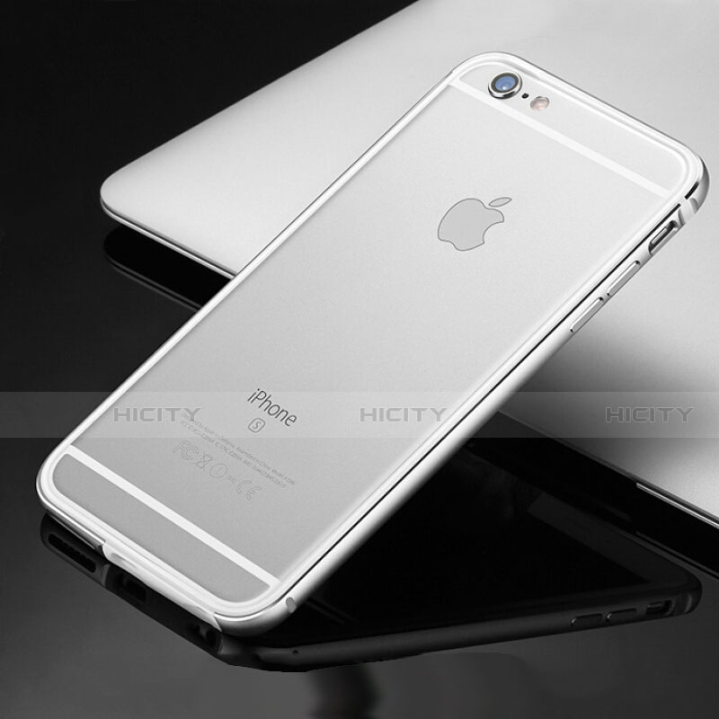 Coque Bumper Luxe Aluminum Metal Etui pour Apple iPhone 6 Argent Plus