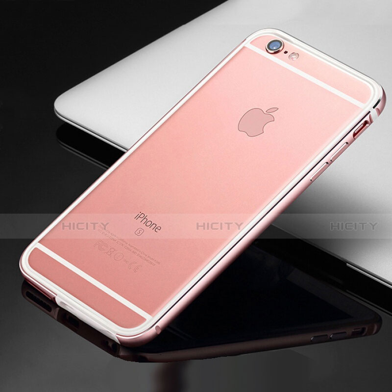 Coque Bumper Luxe Aluminum Metal Etui pour Apple iPhone 6 Or Rose Plus