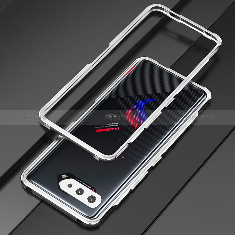 Coque Bumper Luxe Aluminum Metal Etui pour Asus ROG Phone 5 Pro Argent Plus