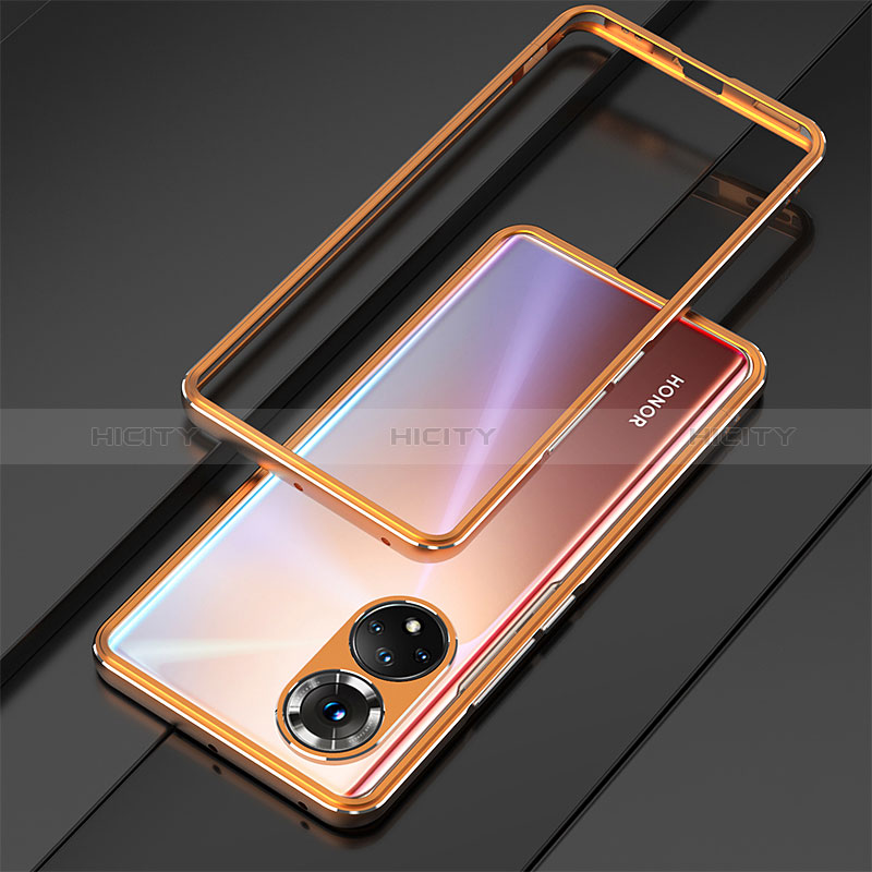 Coque Bumper Luxe Aluminum Metal Etui pour Huawei Honor 50 5G Or Plus