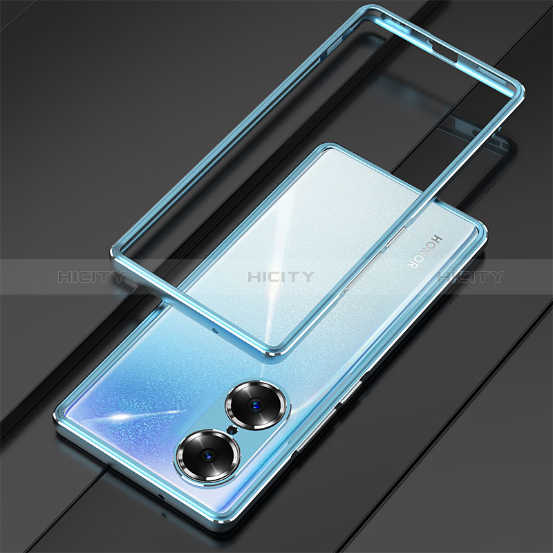 Coque Bumper Luxe Aluminum Metal Etui pour Huawei Honor 60 Pro 5G Bleu Plus