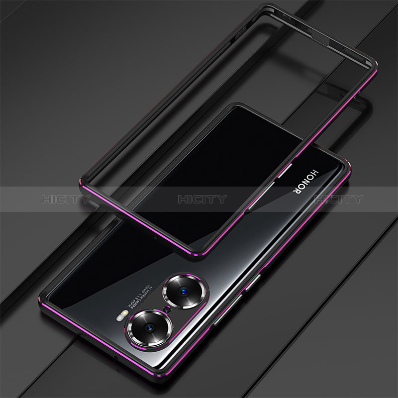 Coque Bumper Luxe Aluminum Metal Etui pour Huawei Honor 60 Pro 5G Violet Plus