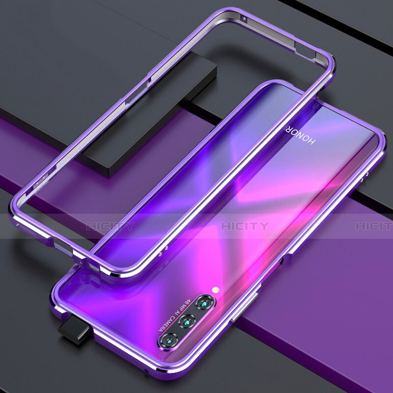 Coque Bumper Luxe Aluminum Metal Etui pour Huawei Honor 9X Pro Violet Plus