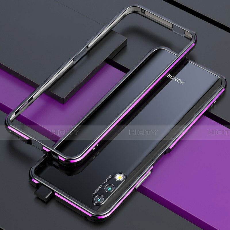 Coque Bumper Luxe Aluminum Metal Etui pour Huawei Honor 9X Violet Plus