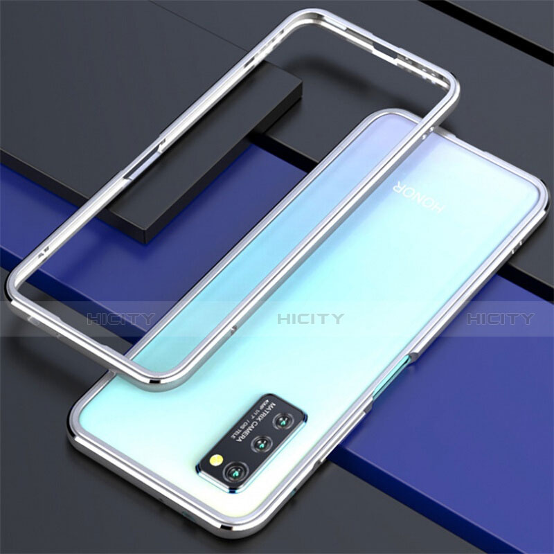 Coque Bumper Luxe Aluminum Metal Etui pour Huawei Honor V30 5G Blanc Plus