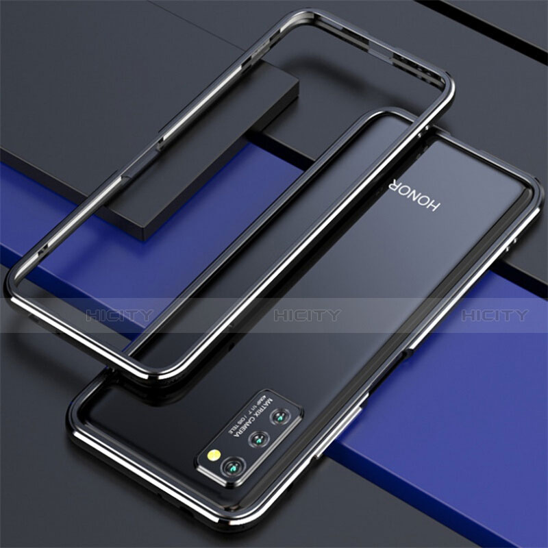 Coque Bumper Luxe Aluminum Metal Etui pour Huawei Honor View 30 5G Argent Plus