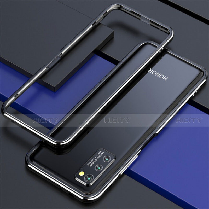 Coque Bumper Luxe Aluminum Metal Etui pour Huawei Honor View 30 Pro 5G Argent Plus