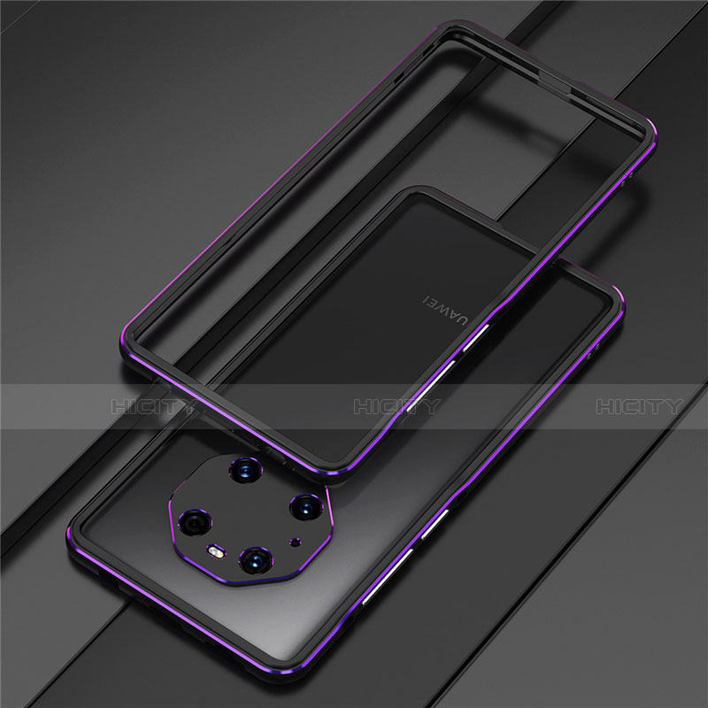 Coque Bumper Luxe Aluminum Metal Etui pour Huawei Mate 40E Pro 5G Violet Plus