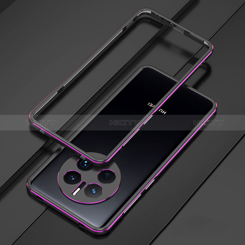 Coque Bumper Luxe Aluminum Metal Etui pour Huawei Mate 50E Violet Plus