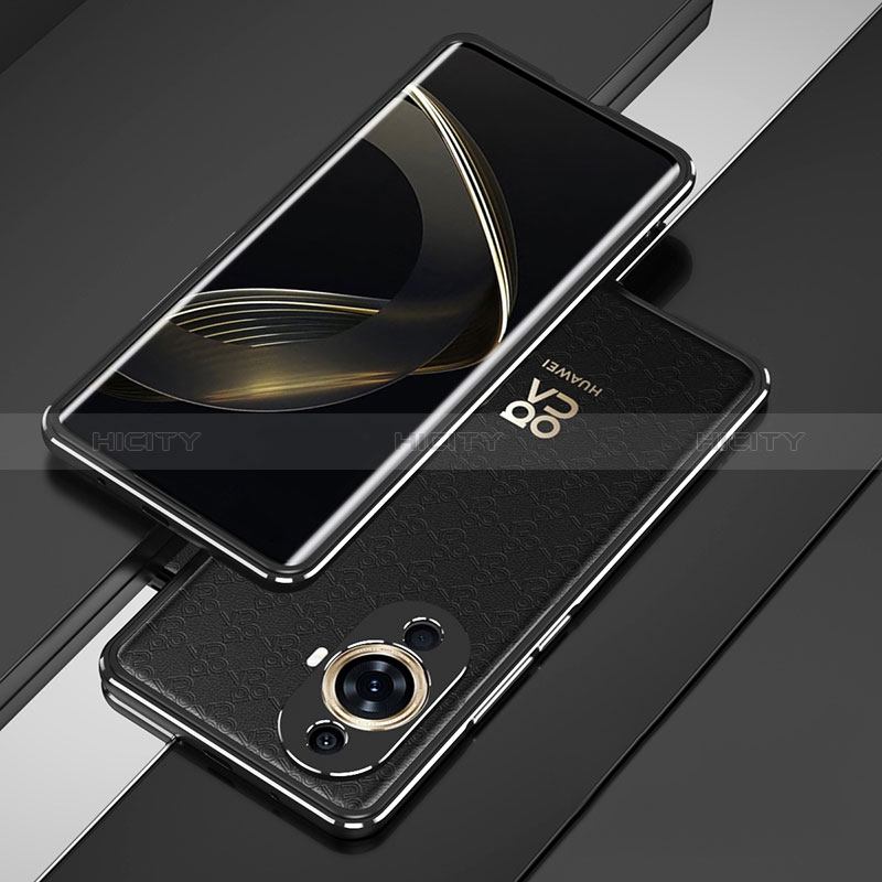 Coque Bumper Luxe Aluminum Metal Etui pour Huawei Nova 11 Noir Plus