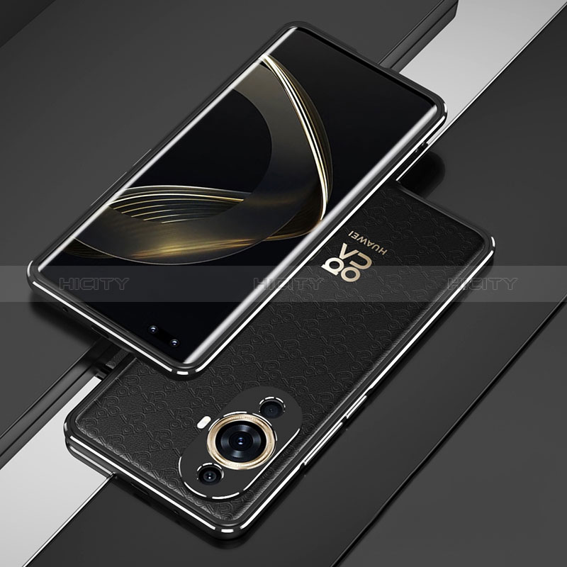 Coque Bumper Luxe Aluminum Metal Etui pour Huawei Nova 11 Pro Noir Plus