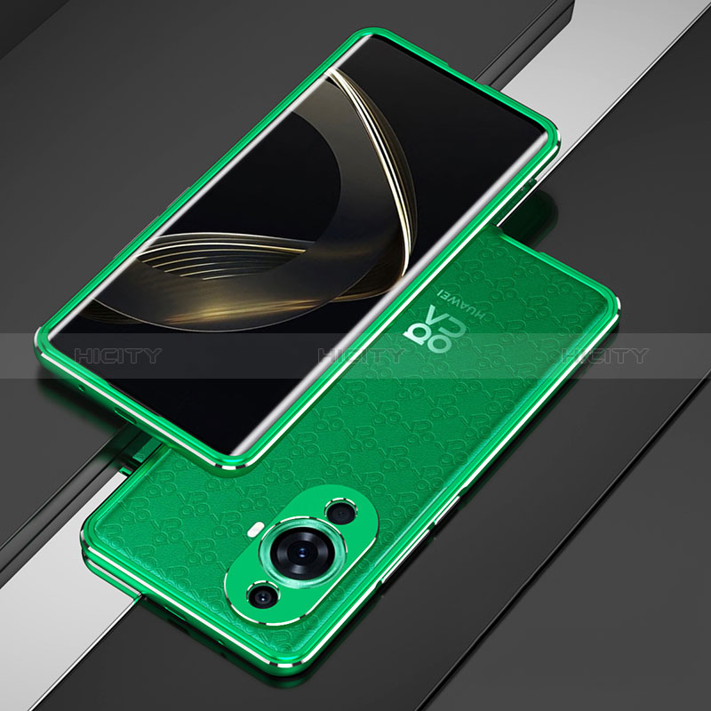 Coque Bumper Luxe Aluminum Metal Etui pour Huawei Nova 11 Vert Plus