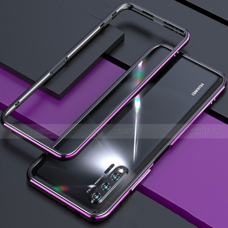 Coque Bumper Luxe Aluminum Metal Etui pour Huawei Nova 6 5G Violet Plus