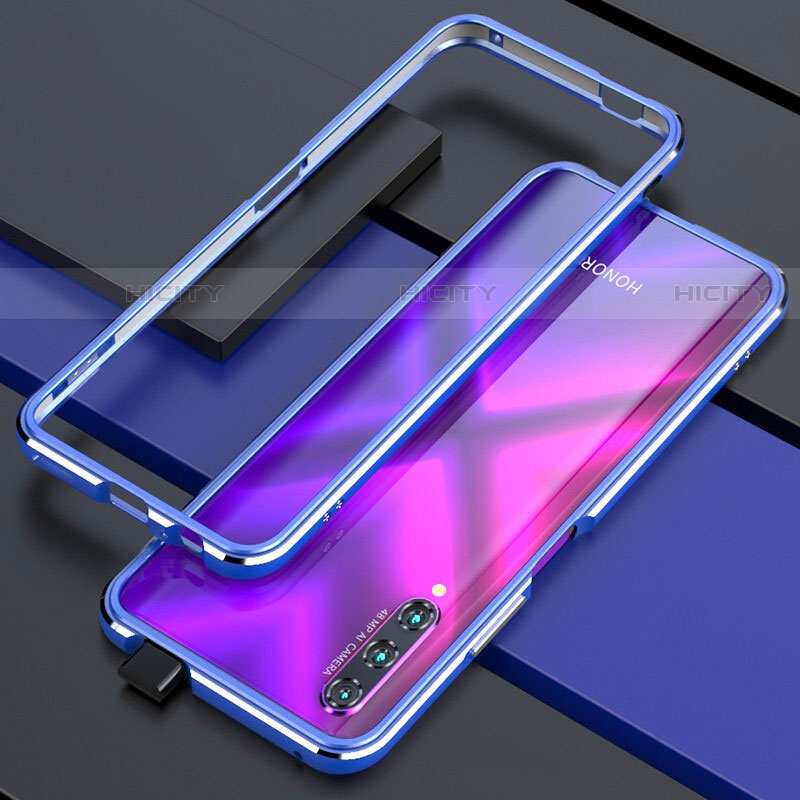 Coque Bumper Luxe Aluminum Metal Etui pour Huawei P Smart Pro (2019) Bleu Plus