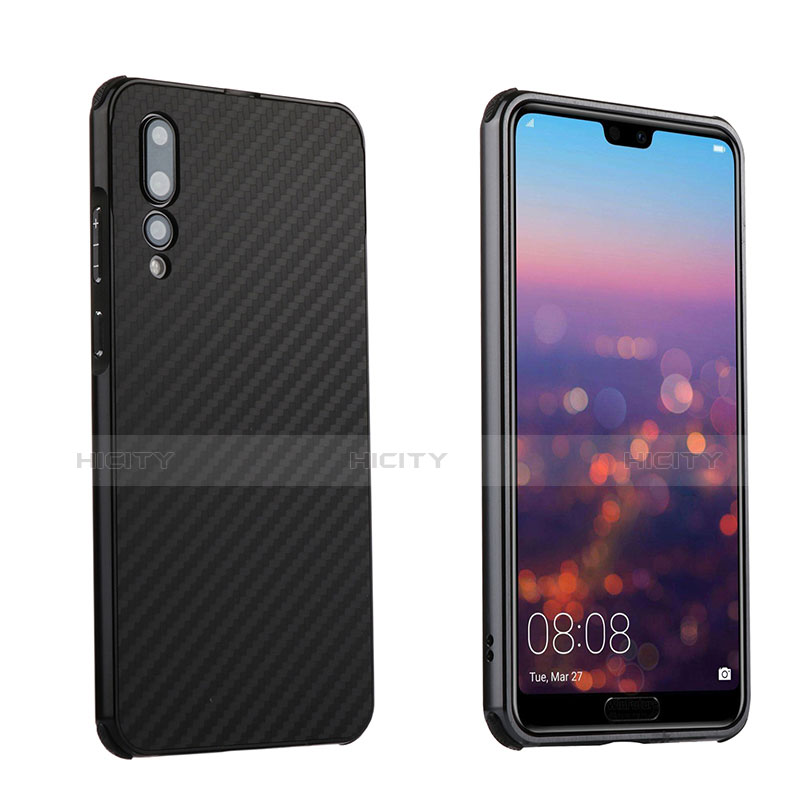 Coque Bumper Luxe Aluminum Metal Etui pour Huawei P20 Pro Noir Plus