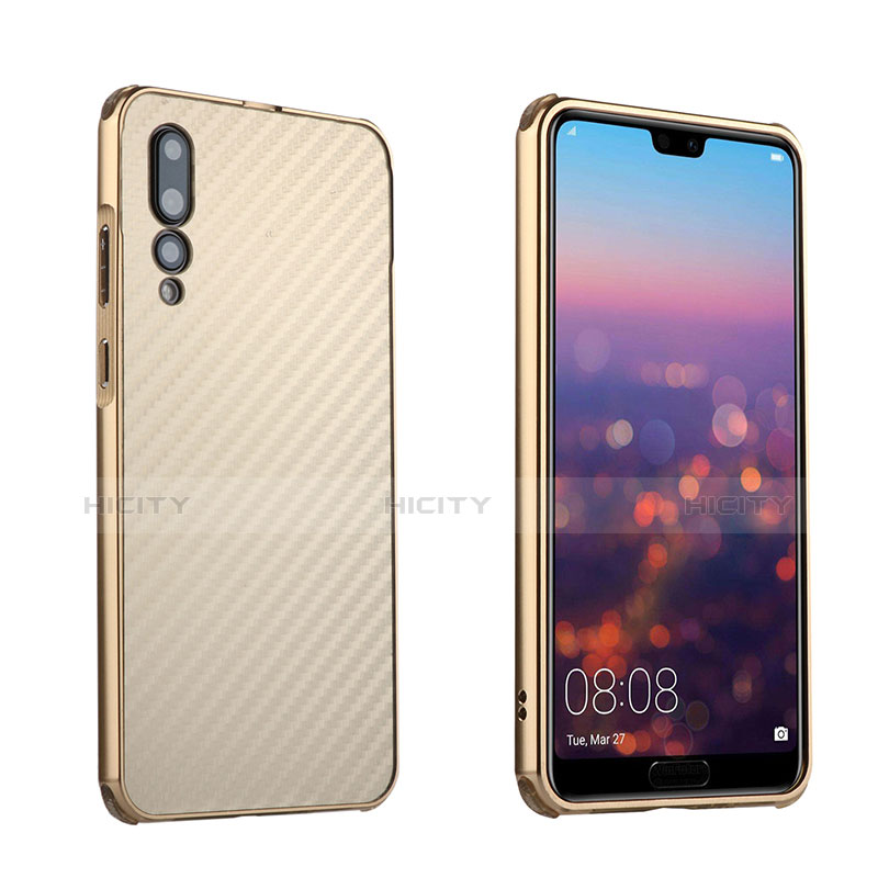 Coque Bumper Luxe Aluminum Metal Etui pour Huawei P20 Pro Or Plus