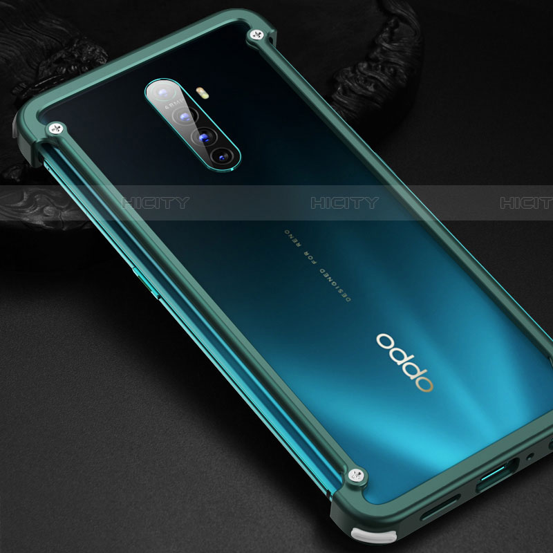 Coque Bumper Luxe Aluminum Metal Etui pour Oppo Reno Ace Vert Plus