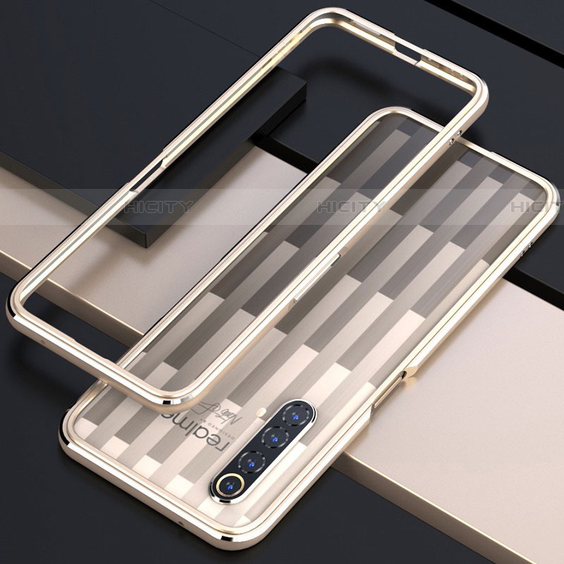 Coque Bumper Luxe Aluminum Metal Etui pour Realme X50 5G Or Plus