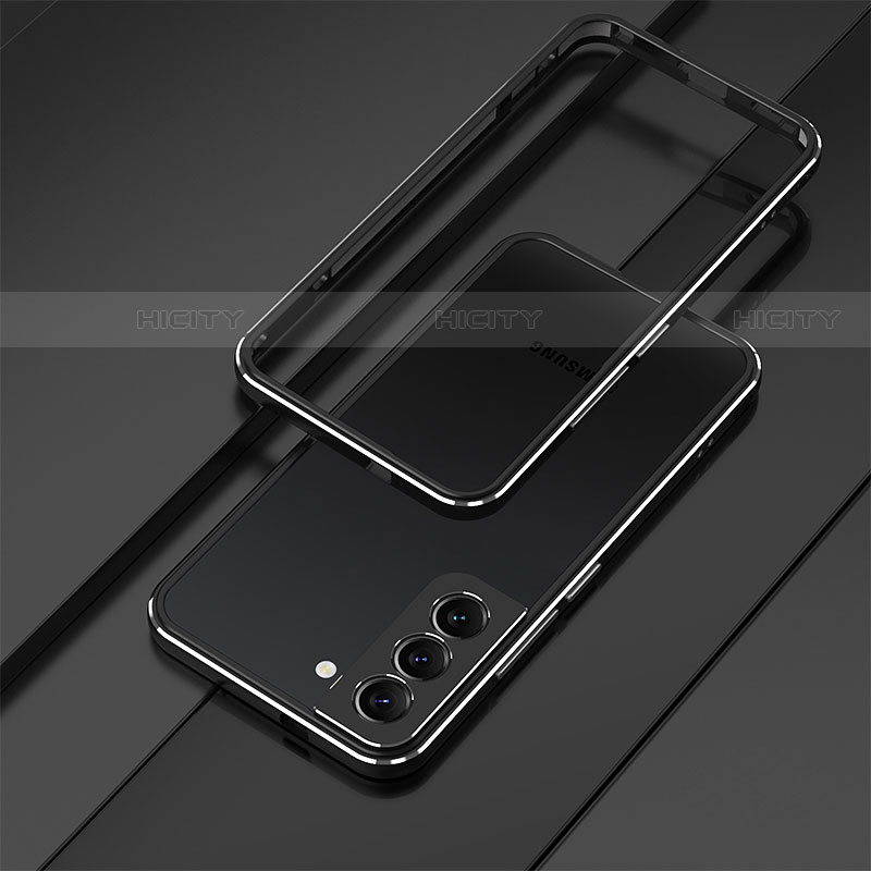 Coque Bumper Luxe Aluminum Metal Etui pour Samsung Galaxy S21 FE 5G Noir Plus