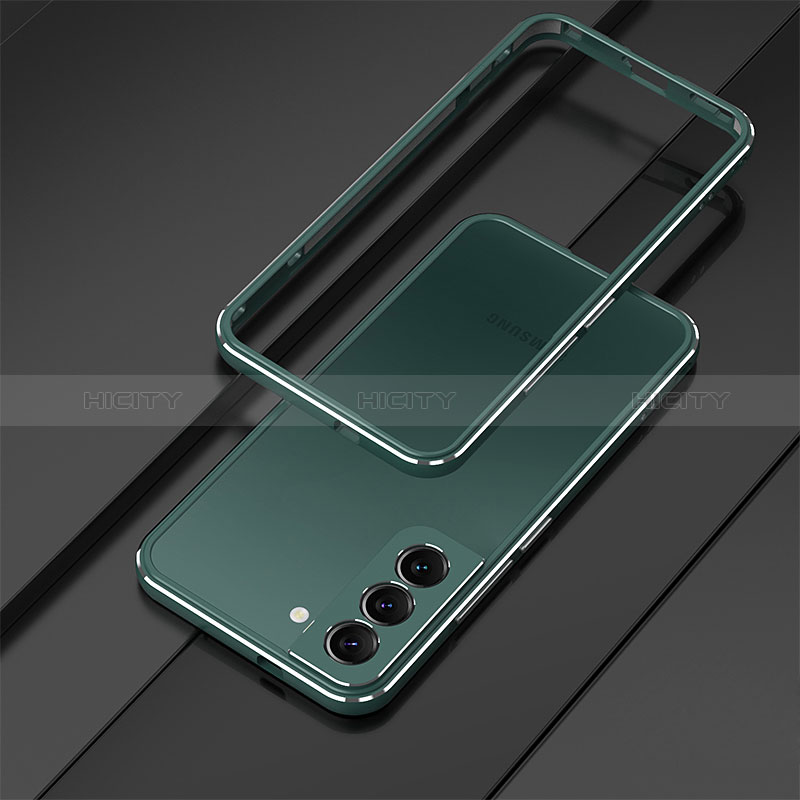 Coque Bumper Luxe Aluminum Metal Etui pour Samsung Galaxy S24 5G Vert Plus