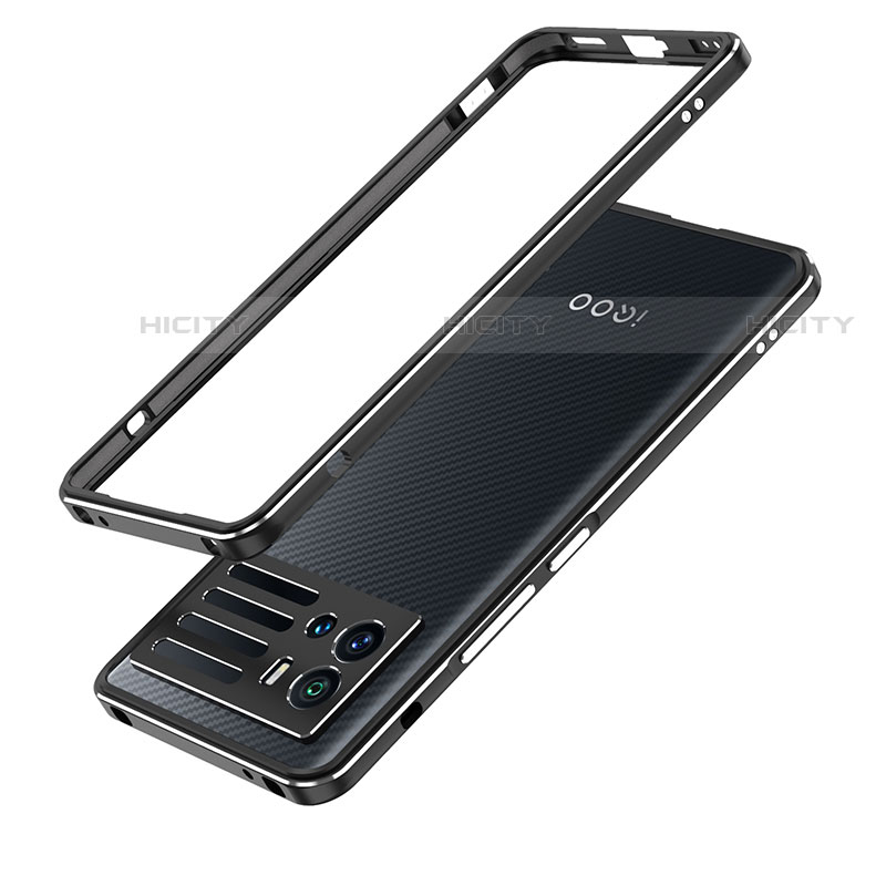 Coque Bumper Luxe Aluminum Metal Etui pour Vivo iQOO 9 Pro 5G Noir Plus