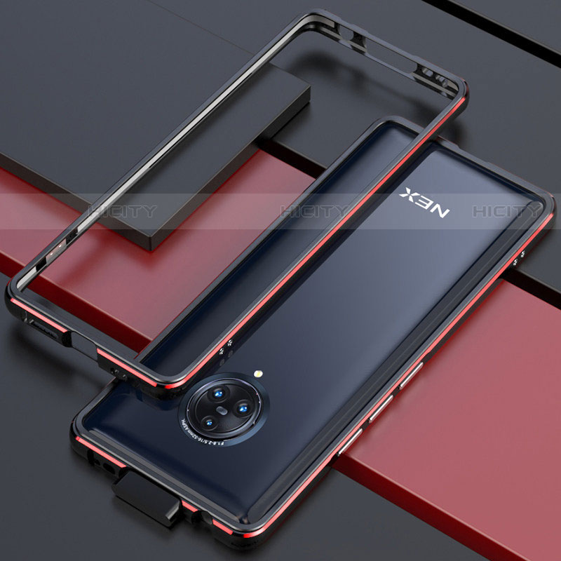 Coque Bumper Luxe Aluminum Metal Etui pour Vivo Nex 3 5G Rouge Plus