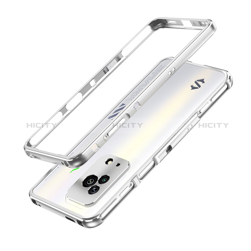 Coque Bumper Luxe Aluminum Metal Etui pour Xiaomi Black Shark 5 5G Argent Plus