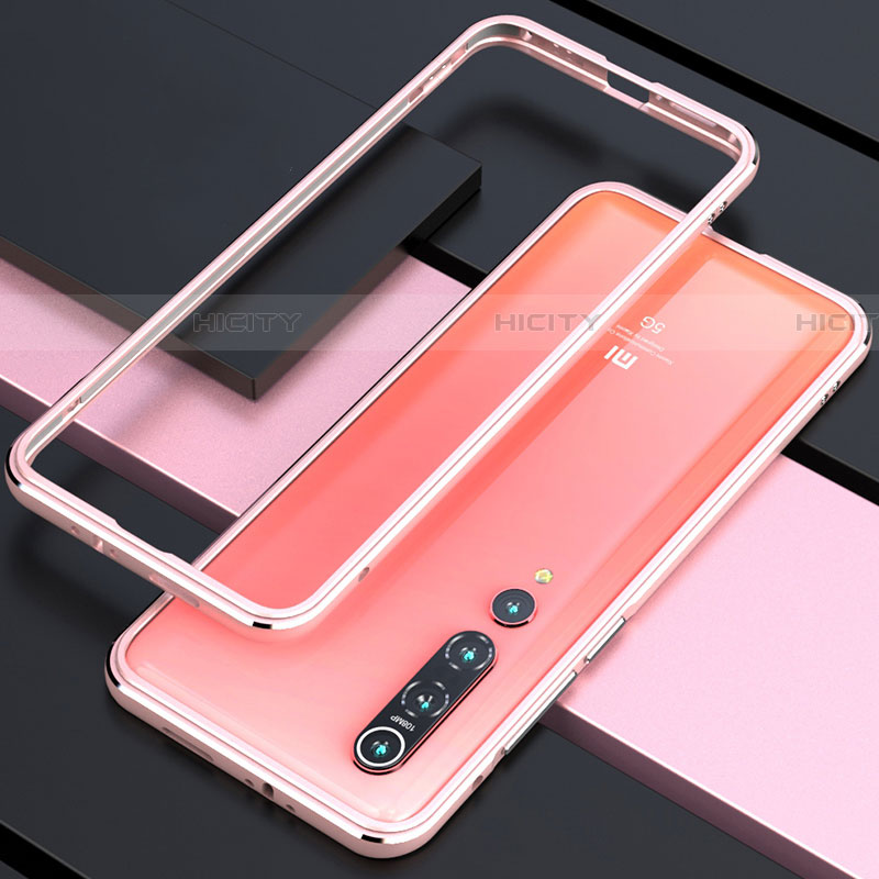 Coque Bumper Luxe Aluminum Metal Etui pour Xiaomi Mi 10 Or Rose Plus