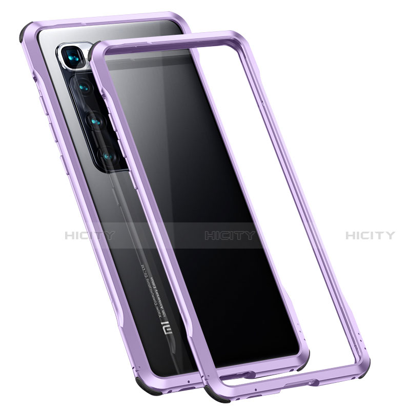 Coque Bumper Luxe Aluminum Metal Etui pour Xiaomi Mi 10 Ultra Violet Plus