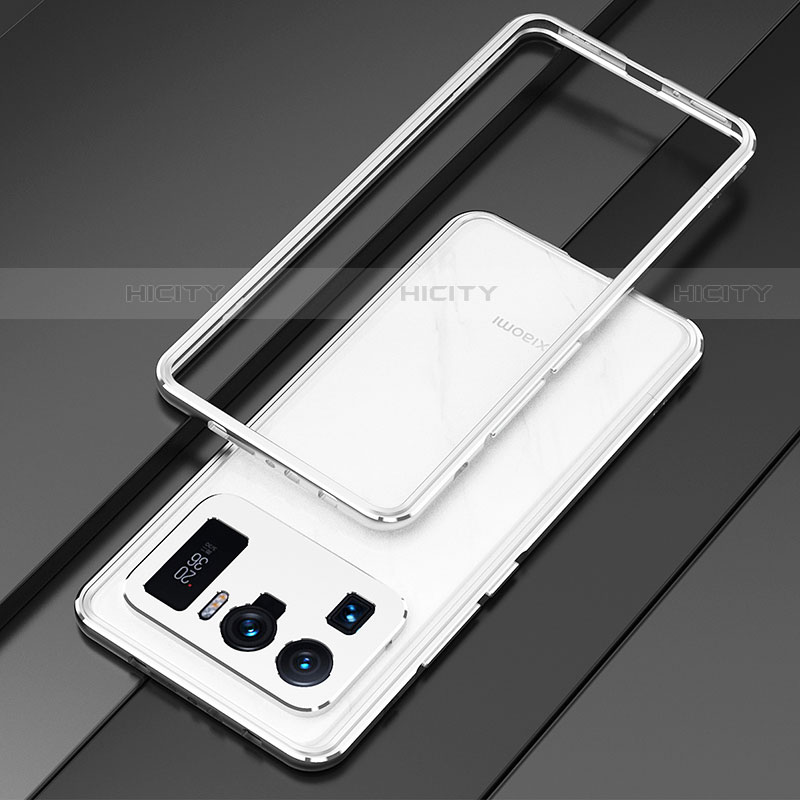 Coque Bumper Luxe Aluminum Metal Etui pour Xiaomi Mi 11 Ultra 5G Argent Plus