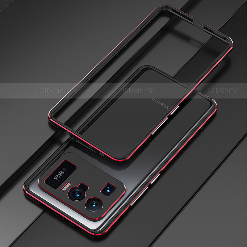 Coque Bumper Luxe Aluminum Metal Etui pour Xiaomi Mi 11 Ultra 5G Rouge et Noir Plus