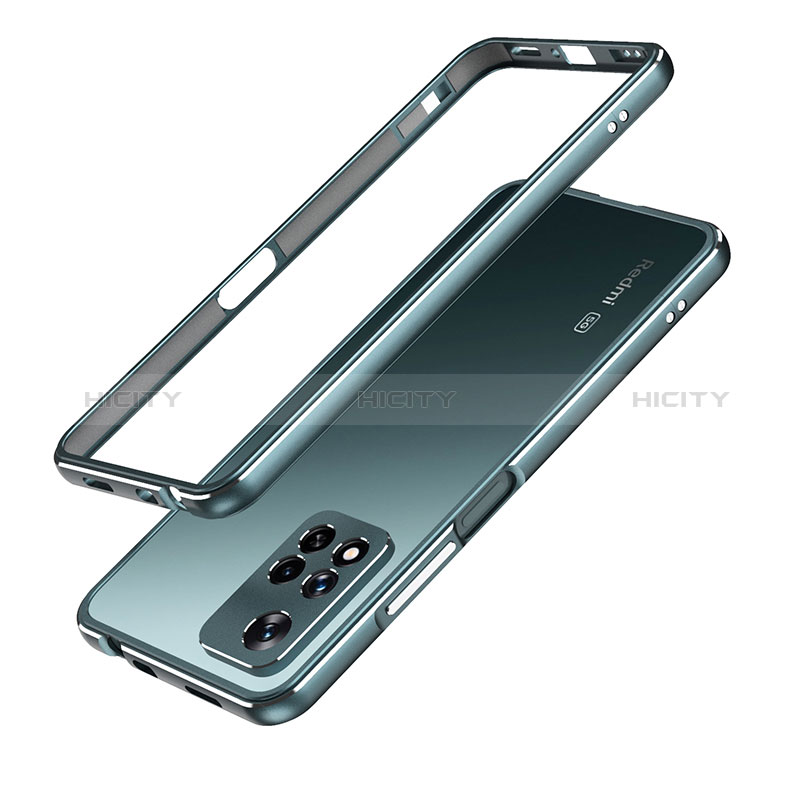 Coque Bumper Luxe Aluminum Metal Etui pour Xiaomi Mi 11i 5G (2022) Vert Nuit Plus