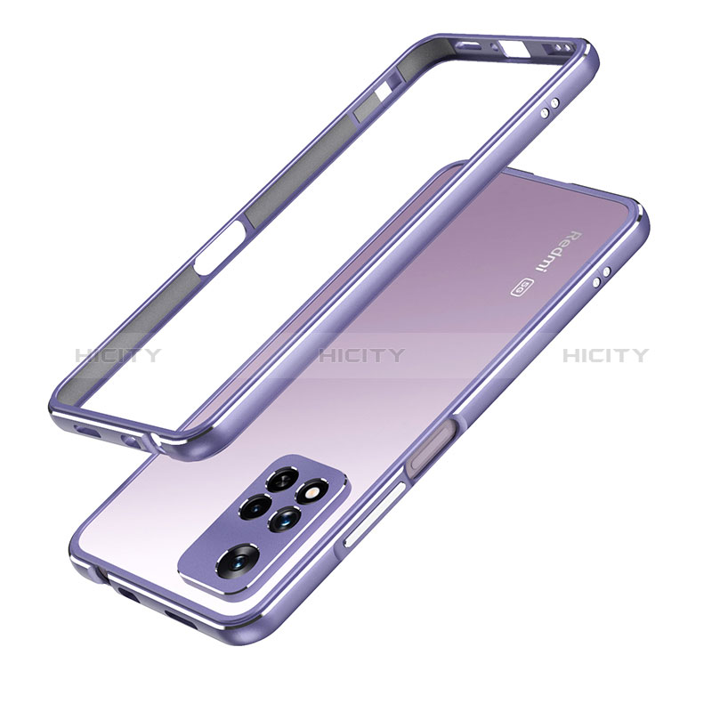 Coque Bumper Luxe Aluminum Metal Etui pour Xiaomi Mi 11i 5G (2022) Violet Clair Plus