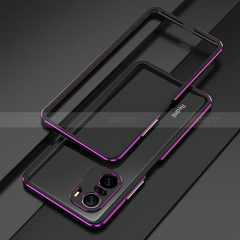 Coque Bumper Luxe Aluminum Metal Etui pour Xiaomi Mi 11X 5G Violet Plus