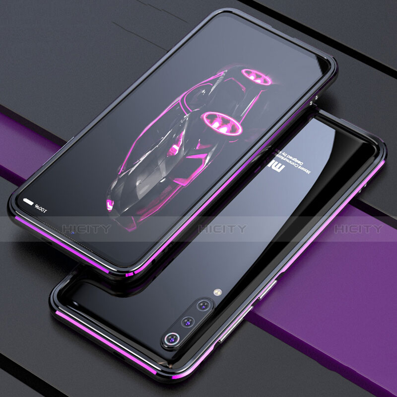 Coque Bumper Luxe Aluminum Metal Etui pour Xiaomi Mi 9 Pro 5G Violet Plus