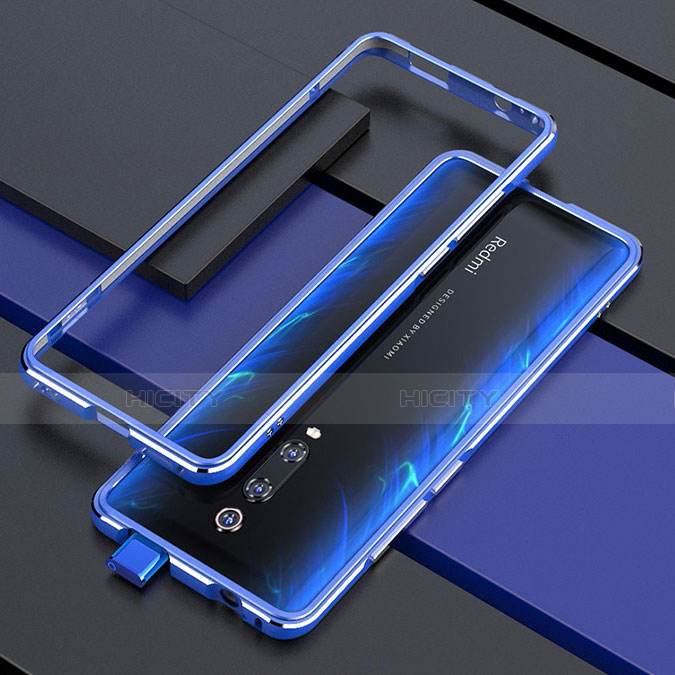 Coque Bumper Luxe Aluminum Metal Etui pour Xiaomi Mi 9T Bleu Plus