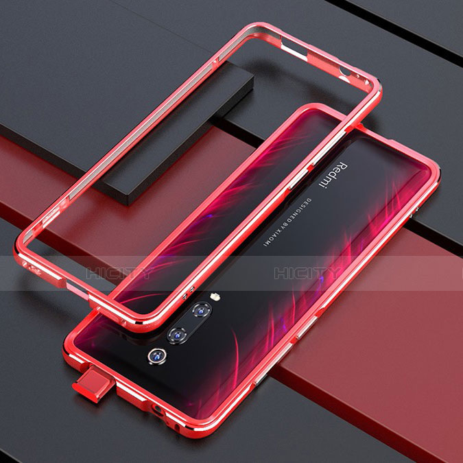 Coque Bumper Luxe Aluminum Metal Etui pour Xiaomi Mi 9T Rouge Plus