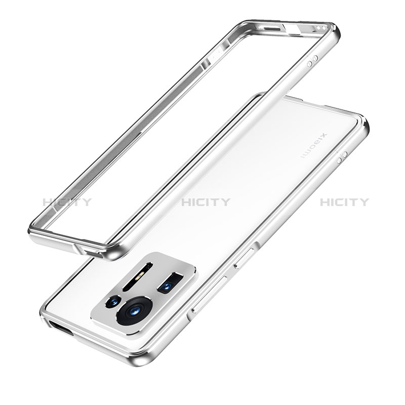 Coque Bumper Luxe Aluminum Metal Etui pour Xiaomi Mi Mix 4 5G Argent Plus