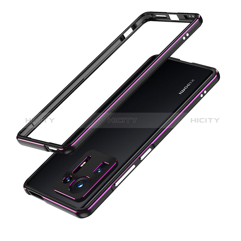 Coque Bumper Luxe Aluminum Metal Etui pour Xiaomi Mi Mix 4 5G Violet Plus