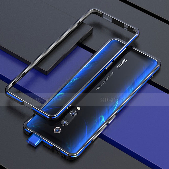 Coque Bumper Luxe Aluminum Metal Etui pour Xiaomi Redmi K20 Bleu et Noir Plus