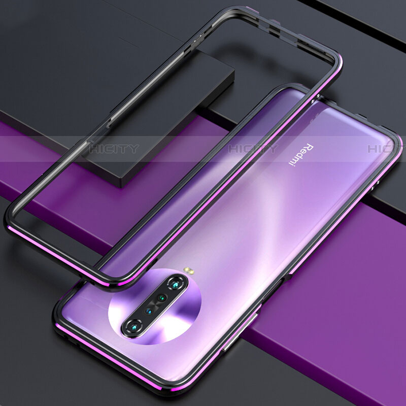 Coque Bumper Luxe Aluminum Metal Etui pour Xiaomi Redmi K30 4G Violet Plus